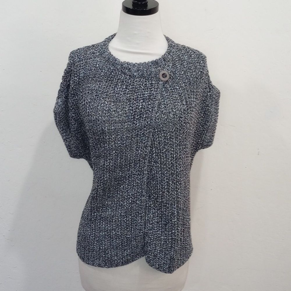 Brunello Cucinelli Bateau Neckline Cotton Open Weave Sleeveless Sweater, Size L